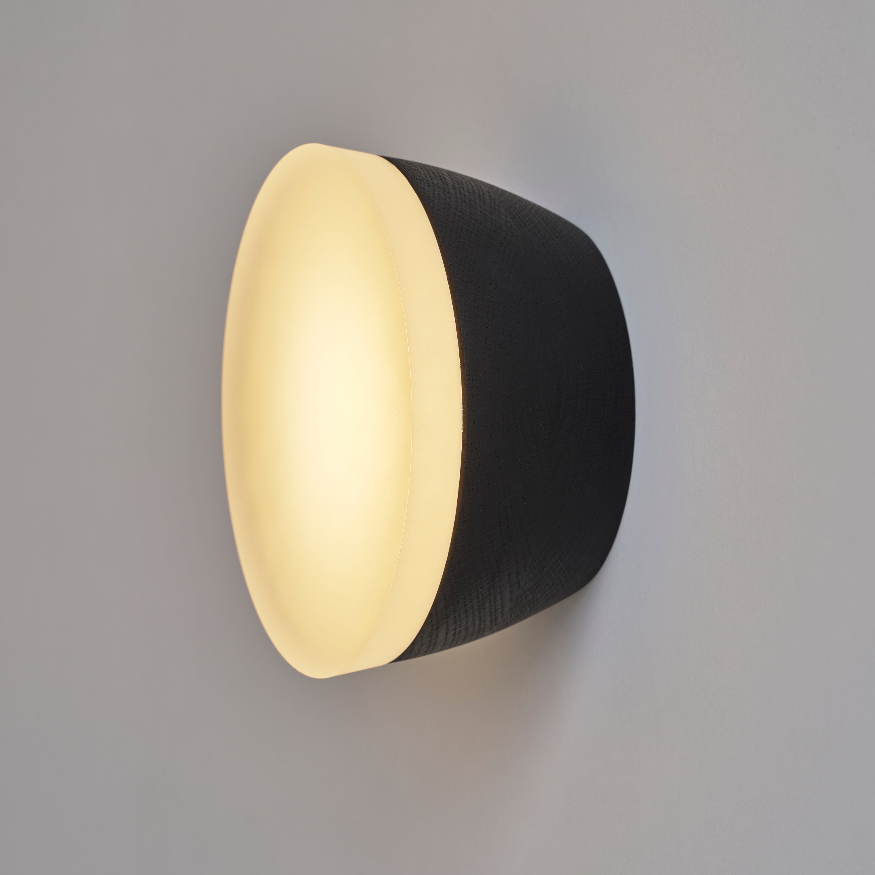 hollis morris berm acrylic sconce w.oak black on