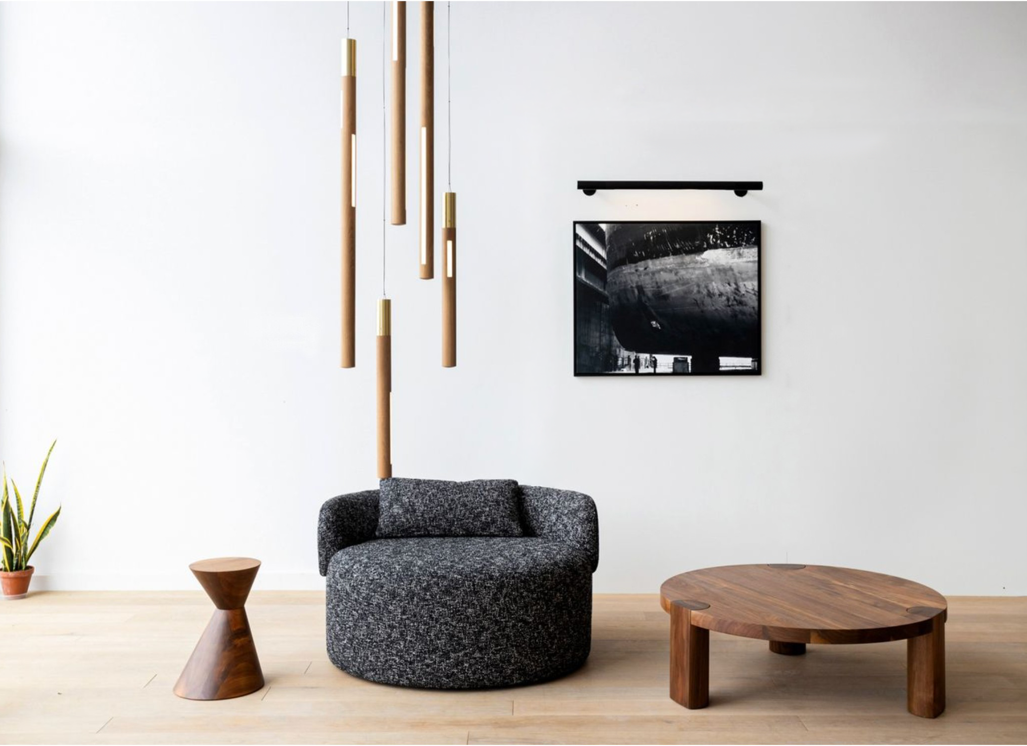 hollis morris Bennington art sconce vertical pendant old town stool shoal lounge  hair levee coffee table