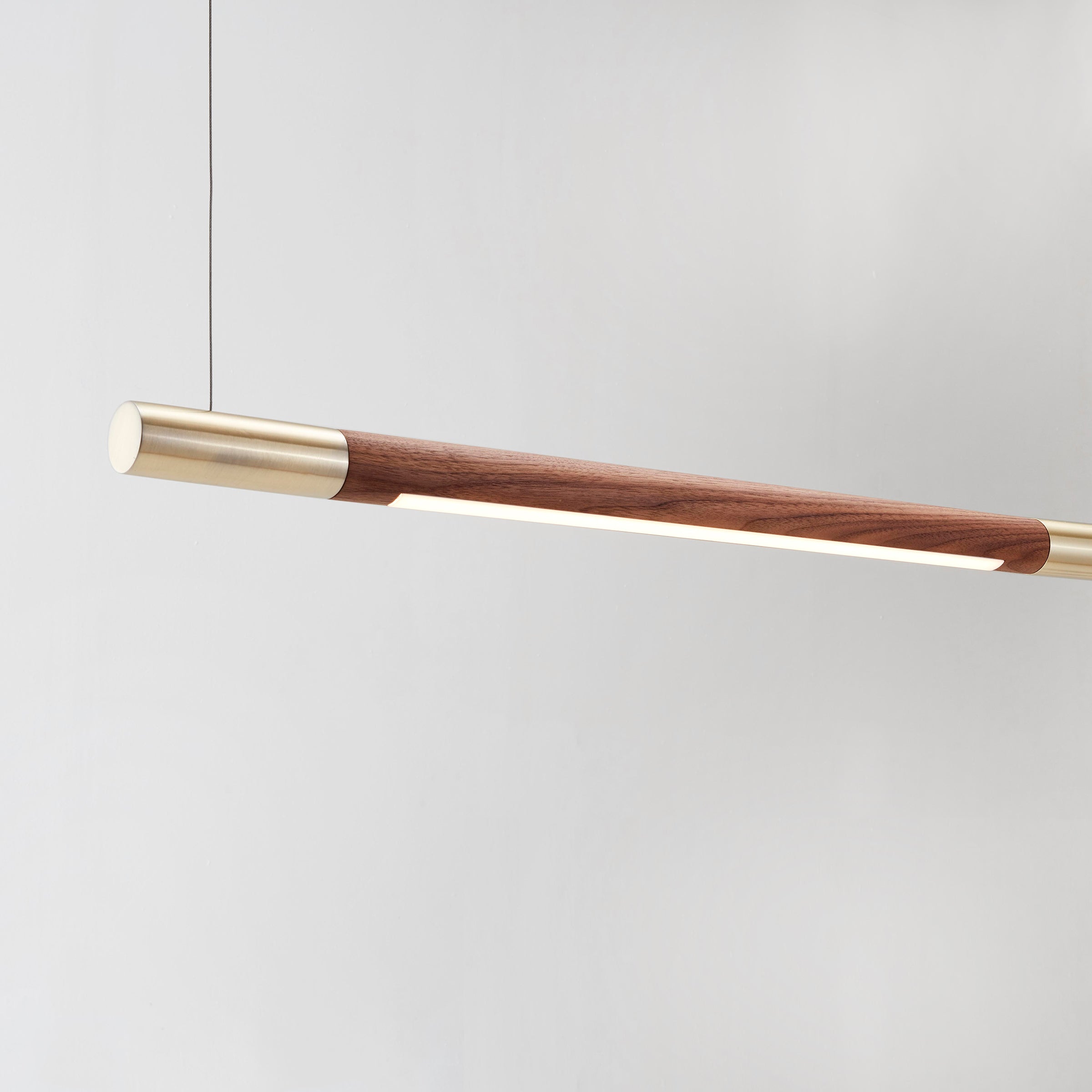 hollis morris bennington horizontal pendant w.oak natural brass