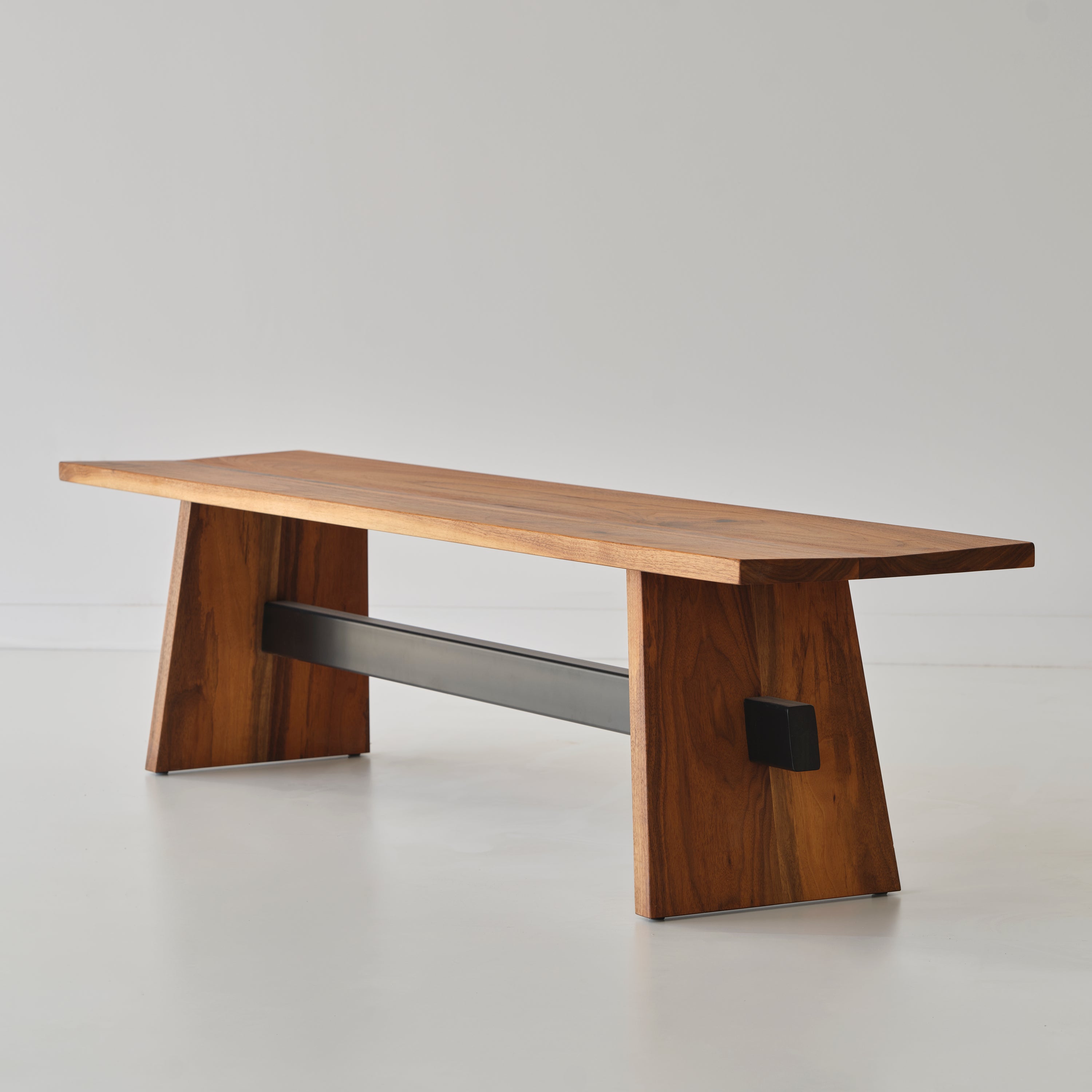 hollis morris isthmus bench large walnut black 