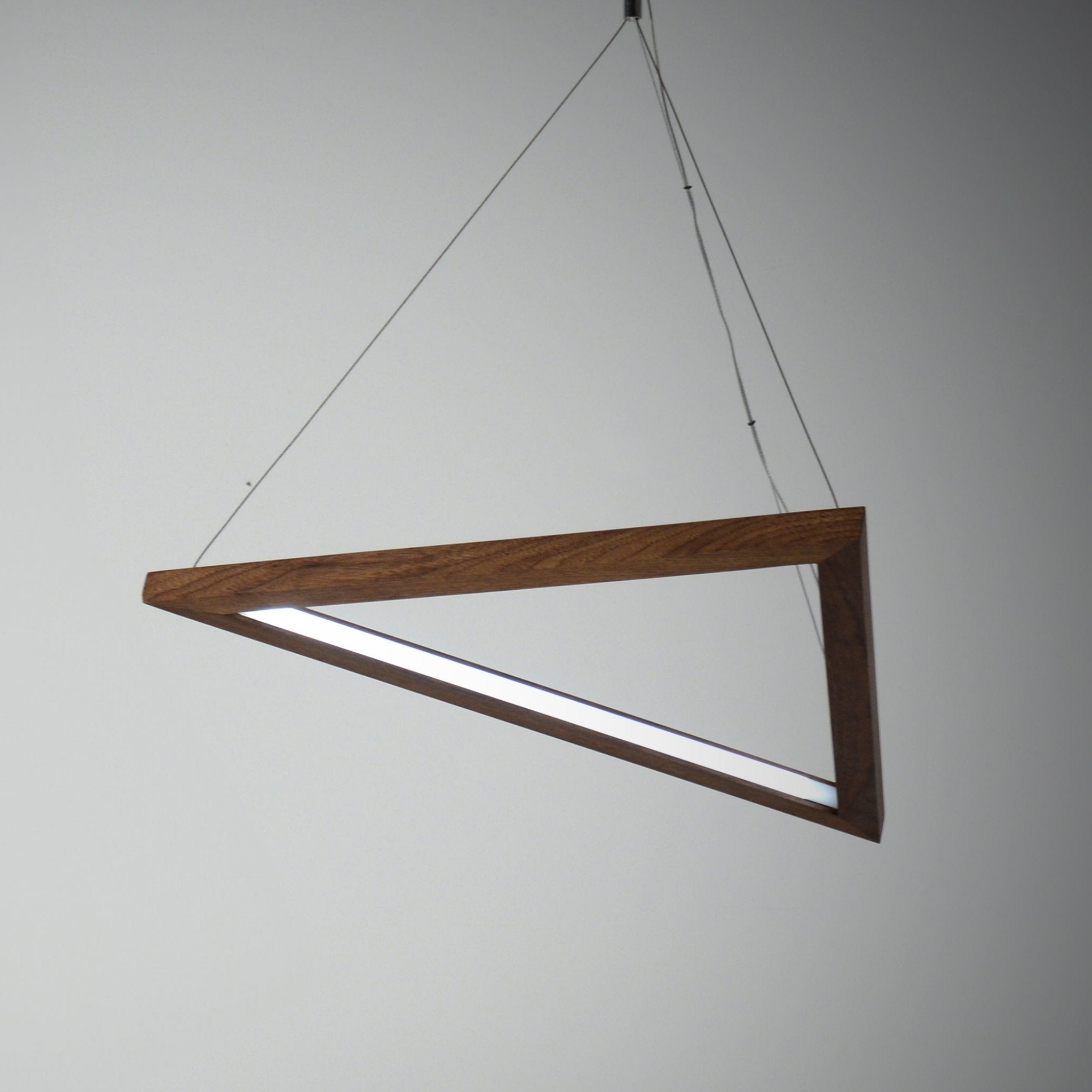 hollis morris triangle pendant walnut detail