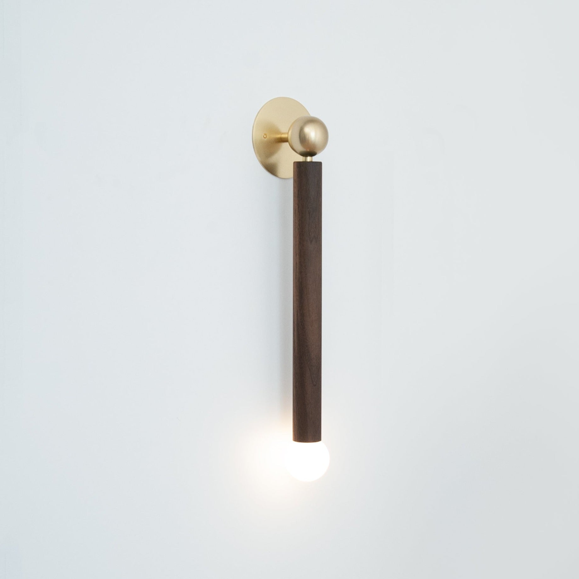 hollis morris constellation sconce walnut brass on