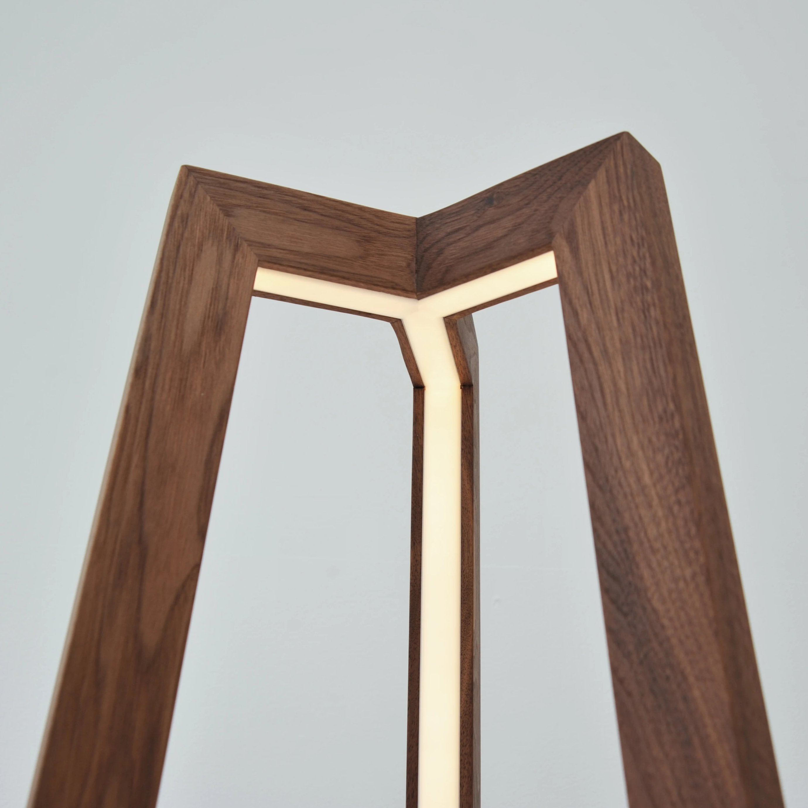 hollis morris junction table light walnut detail