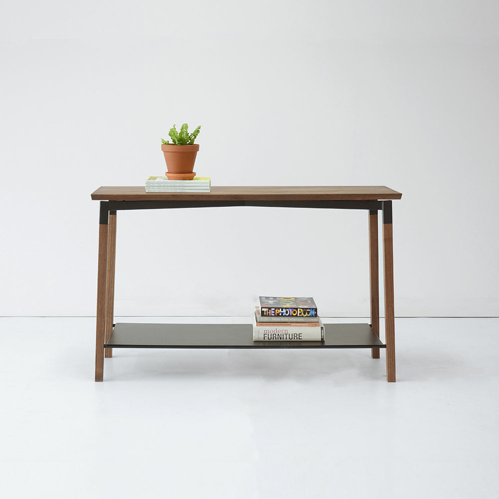 hollis morris parkdale console walnut black