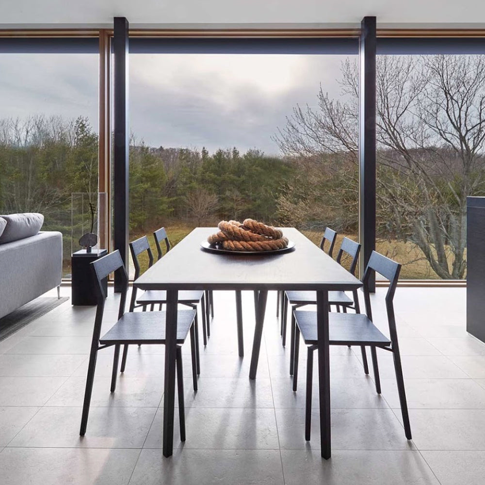 hollis morris pier dining table w.oak black parkdale chairs