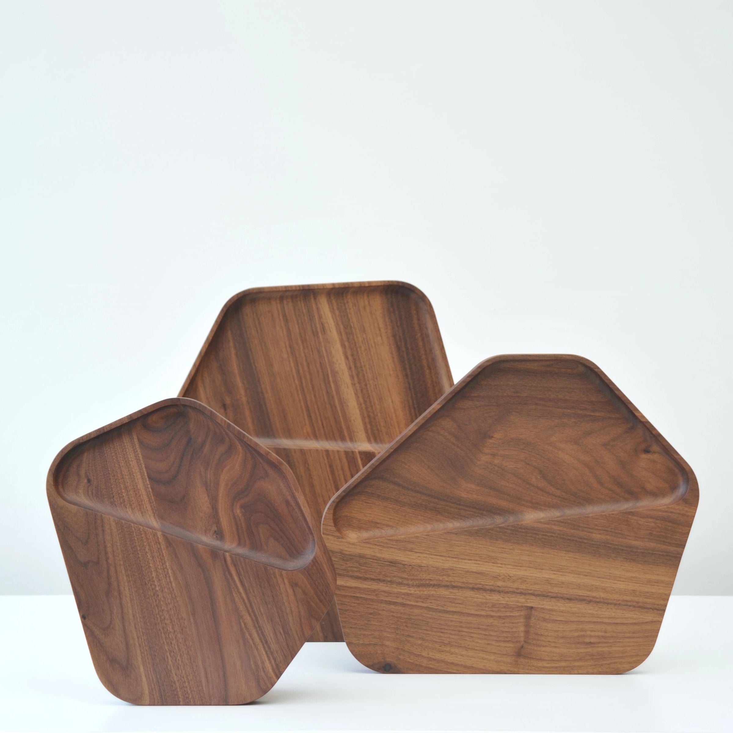 hollis morris tidal trays walnut three